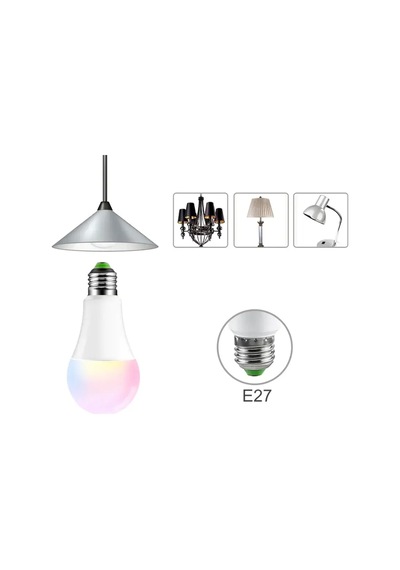 Ct-4058 9w Rgb-w Led Ampul Uzaktan Kumandalı 64 Renk E27 Duy Renk Değiştiren Led Ampul 7 Metre Algılama Mesafeli