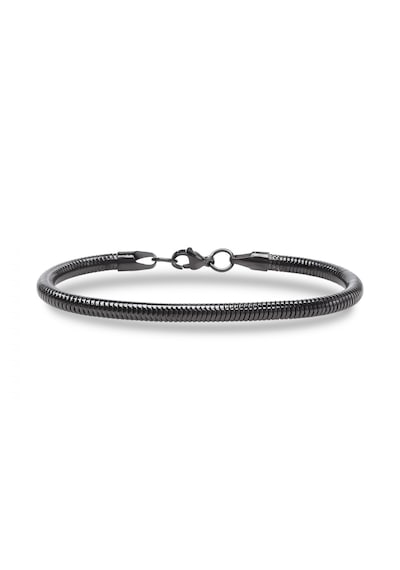 Erkek Spiral Örgü Çelik Zincir Bileklik 6mm 9263 Siyah