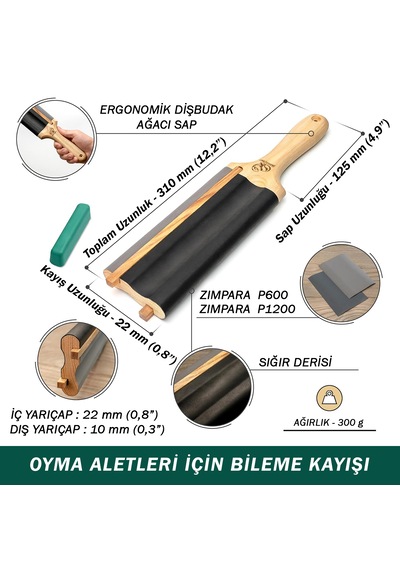 Beavercraft Ls5p1 Kanca Bıçaklar Ve Bükülmüş Iskarpelalar İçin Bileme Ve Kılağı Alma Kılavuzu Seti, 4 Parça
