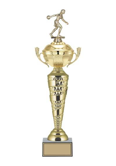 Odak Kupa - Figürlü Kupalar - Bowling Kadın Figürlü Kupalar Fg-076 A - 52 Cm Altın - Beyaz