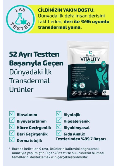 Lipatch Vitaiıty Life Style Zindelik ve Denge Bandı 25'li