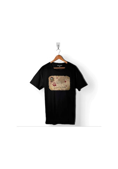 Pîrî Piri Reis Eski Dünya Haritası Kitab-ı Bahriye Baskılı Tişört Unisex T-shirt 001