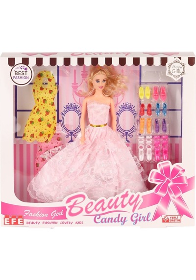 207 Ayakkabı Setli Candy Girl Bebek -toys