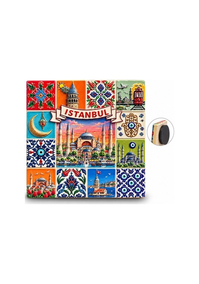 Özel Seri İstanbul Temalı Polyester Magnet Turistik Eşya Minyatür Obje Şehir Hatırası