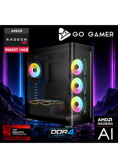 Go Gamer AE88P R5-5600 16 GB 1 TB SSD RX9060XT 16 GB Free Dos Oem Paket Masaüstü Oyuncu Bilgisayarı