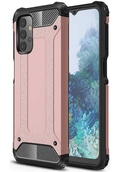 Noktaks - Galaxy Uyumlu A13 4g Uyumlu - Kılıf Çift Katman Zırh Tank Crash Military Kapak - Rose Gold - T21221 Rose Gold