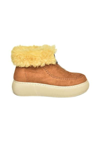 Fox Shoes T811231102 Taba Süet Kadın Bot Taba-Süet Taba