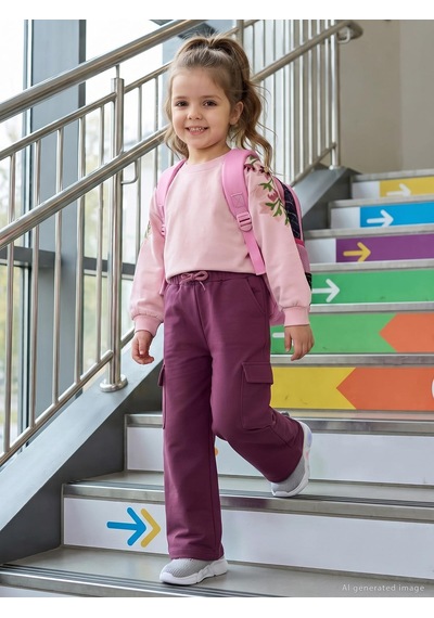 Civil Girls Civil Kız Çocuk Kargo Cepli Pantolon Gabardin Okul Kreş Ve Günlük Kullanım - Lila Mürdüm Civil Girls Civil Kız Çocuk Kargo Cepli Pantolon Gabardin Okul Kreş Ve Günlük Kullanım - Lila Mürdüm