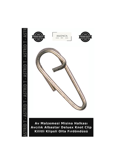 Av Malzemesi Misina Halkası Avcılık Albastar Deluex Knot Clip Kilitli Klipsli Olta Fırdöndüsü standart