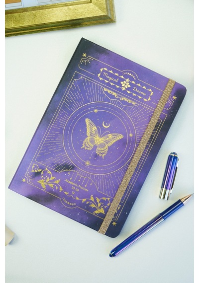 Venzi Art Sert Kapak Vegan Deri 192 Sayfa A5 80gr. Noktalı Defter Turkuaz