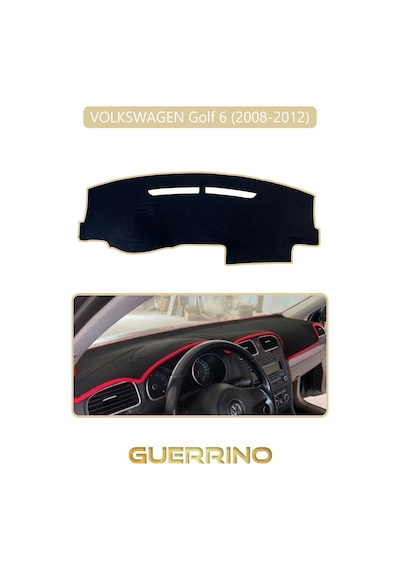 Volkswagen Golf 6 2008-2012 Torpido Koruma Halısı Bej Kenar