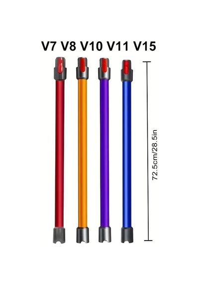 V7 V8 V10 İle Uyumlu Uzatma Borusu Kırmızı 73cm