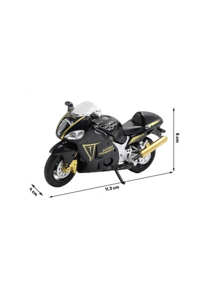 Suzuki Hayabusa Gsx1300 Die Cast Model Motorsiklet Siyah Standlı İnce Detay 1:18 Ölçek Çok Renkli