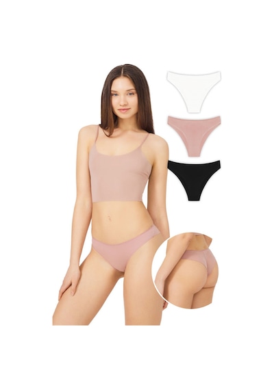 Cottonhill Pamuklu Basic Kadın Brezilya Külot 3'lü Paket - 4 Renkli4 Çok Renkli
