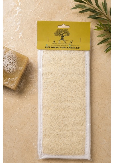 Arga Çiftli Sırt Uzun Kabak Lifi 28cmx12cm Doğal Cilt Temizleme Bitkisel Banyo Lifi - 573083703