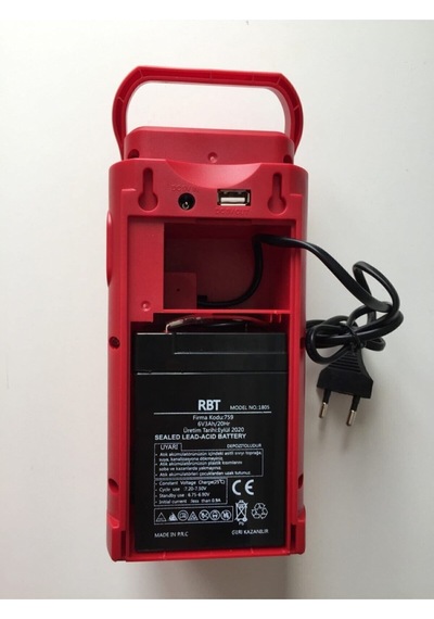 Astra 2606l Usb Şarj Çıkışlı 24 Led 80 Saat Akülü Şarjlı Işıldak Nanopro Kırmızı