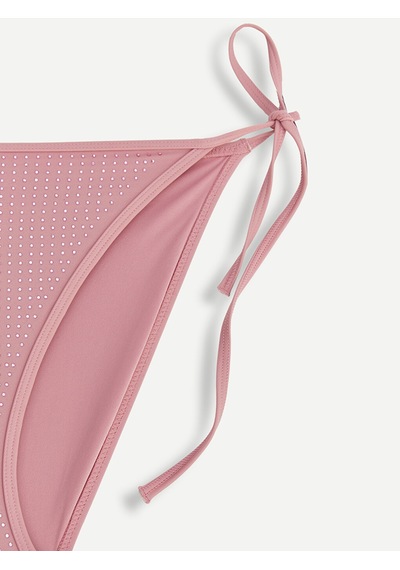Lcw Dream Pembe Yanı Bağlamalı Taş İşlemeli Kadın Bikini Altı