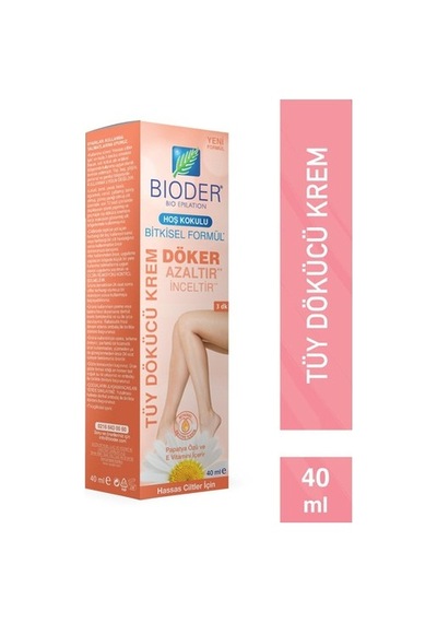Bioder Hassas Ciltler İçin Papatya Özlü Ve E Vitaminli Tüy Dökücü Krem 40 Ml Tüy Azaltıcı Ve Nemlendirici Etki
