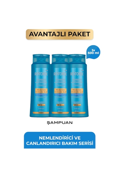 Hyaluronic Glycolic Acid Nemlendirici Canlandırıcı Şampuan 3 X 500 Ml