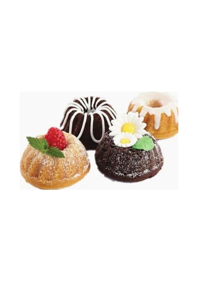 24'lü Yıkanabilir Yanmaz Mini Chef Göbekli Muffin Pişirme Kalıbı, Silikon Kek, Cupcake, Hamur7x3,5cm Diğer
