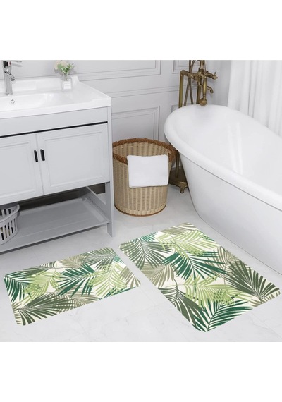Eliana Home Dijital Baskılı 2'li Banyo Paspas Takımı Lna5182 Yeşil