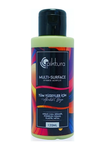 Multi-surface Hibrit Akrilik Boya, 120ml, Su Bazlı, Ahşap Cam Seramik Metal Kumaş Plastik İçin Zeytin Yeşili