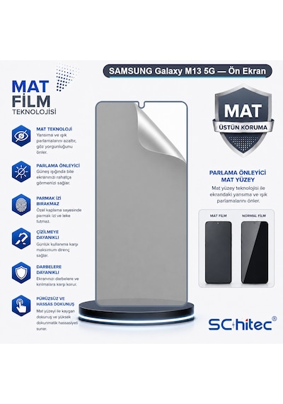 Samsung Galaxy M13 5g Uyumlu Ön Yüzey Mat Hidrojel Ekran Koruyucu 96380490