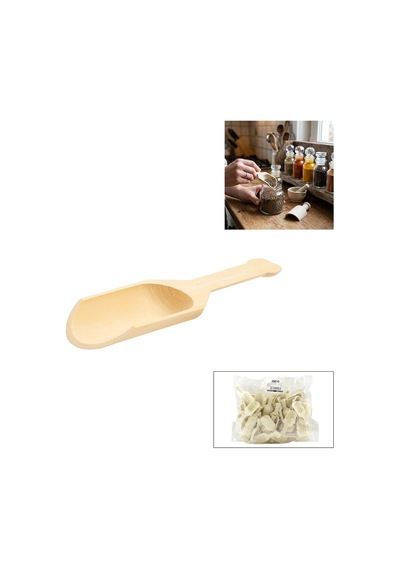 İbico İ22-404 Kürek Baharat 2.5cm Kaşık Ahşap Bambu - 50'li Paket Diğer
