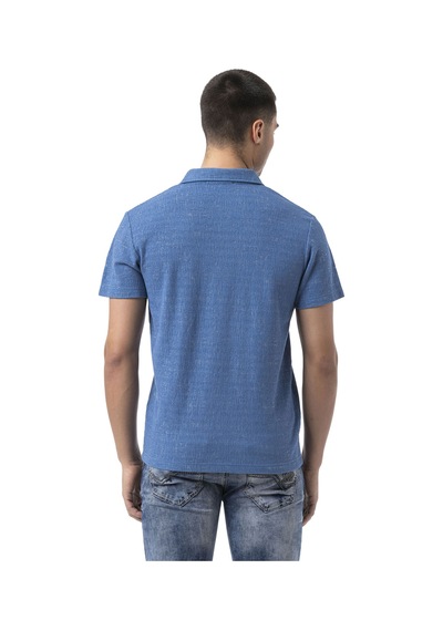 Cipo & Baxx Erkek Polo Yaka Regular Fit Kısa Kollu Pamuklu Tişört Ct825 Mavi