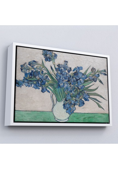 Ahşap Çerçeveli Vincent Van Gogh - Süsen Çiçeği Tablo - Irises-7183