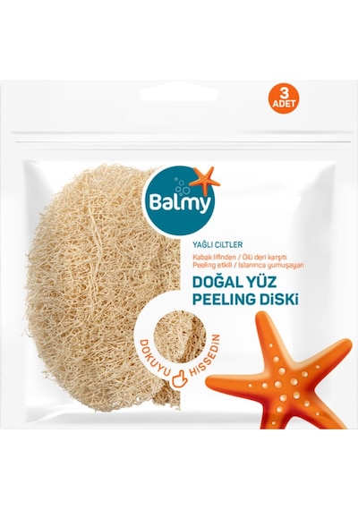 Balmy Doğal Yüz Peeling Diski 3'lü Krem