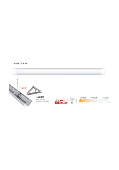 Kendal Gfl156-40w-beyaz Led Bant Armatür Beyaz