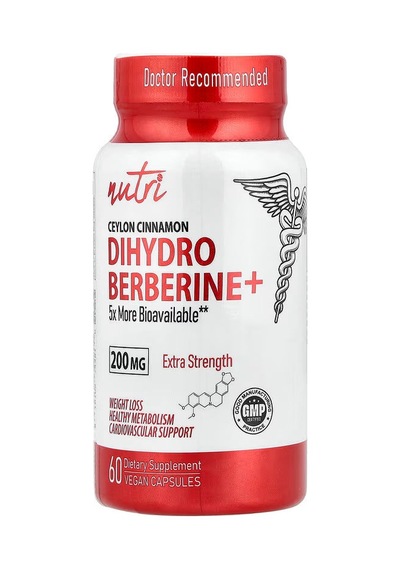 Nutri Dihydro Berberine+ Ceylon Cinnamon 60 Vegan Capsules
