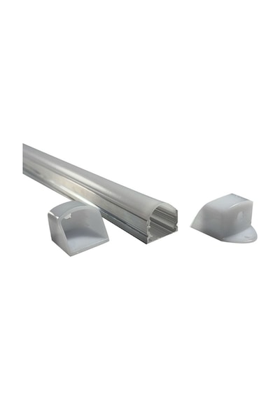 Lineer Alüminyum Boş Kasa Profil - Led Bar Boş Kasa Opak Cam 1metre