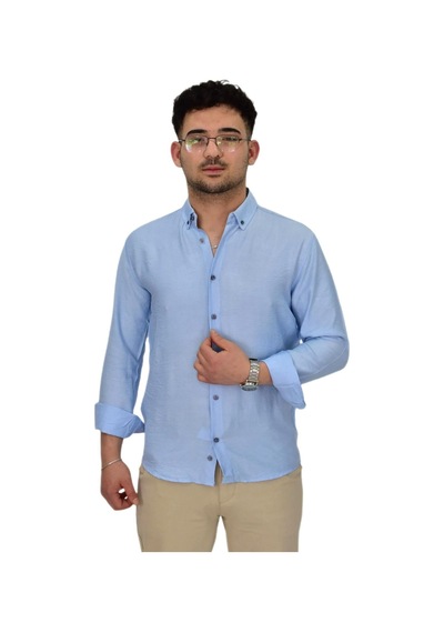 Erkek Spor Gömlek Regular Fit 9646 Bgl-st04411 Mavi Erkek Spor Gömlek Regular Fit 9646 Bgl-st04411 Mavi