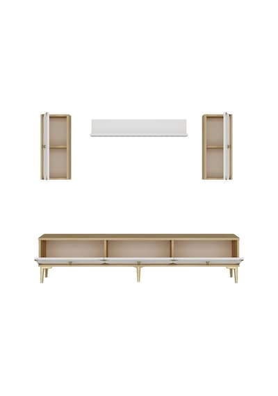 Tvr1897dbg - Alfa Tvr180 Tv Ünitesi Takım , Tv Sehpası Safirmeşe - Beyaz - Gold 180cm Tvr1897dbg - Alfa Tvr180 Tv Ünitesi Takım , Tv Sehpası Safirmeşe - Beyaz - Gold 180cm