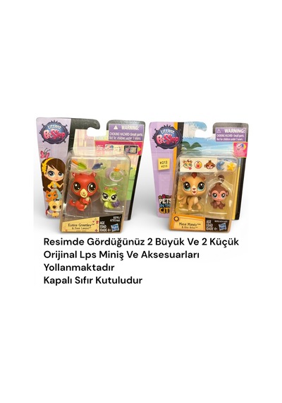 Sincap Kaplumbağa Ve Aslan Maymun 4 Lü Lps Miniş Oyuncaklar Aksesuarlı Koleksiyonluk