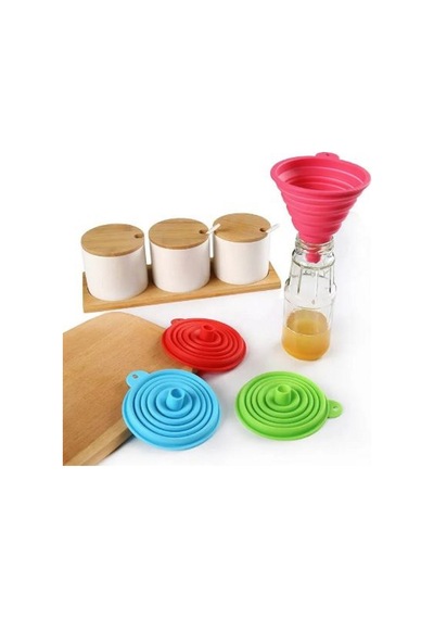Mini Isıya Dayanıklı Silikon Katlanabilir Huni Mutfak Aksesuarı Huni Ev Sıvı Asorti Plastik Diğer