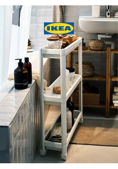 Ikea Tekerlekli Raf Dolaplı Vesken Ikea 182867264 Beyaz