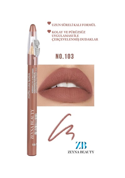 Jumbo Dudak Kalemi Suya Dayanıklı -matte Jumbo Lipliner Waterproof Bordo-103 - 702950126 Diğer