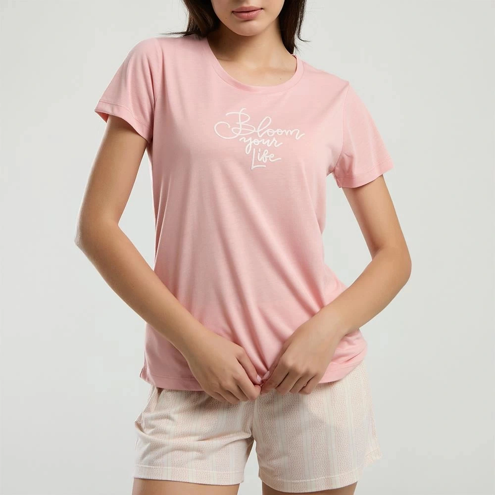 Arnetta 3220s Kadın Şort Yazlık Pijama Takım Retro Pembe