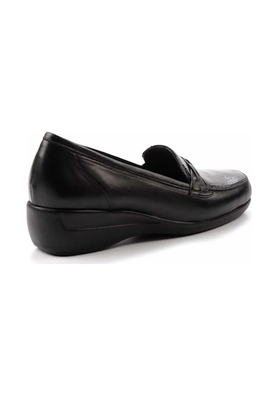 Bambi Siyah Siyah Leather Kadın Dolgu Topuklu Ayakkabı K01531123503 Siyah Siyah