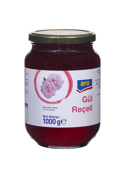 Aro Gül Reçeli 1 Kg - Yoğun Lezzet, Pratik Kahvaltılık 3'li Ekonomik Paket - 3 Adet Tarı