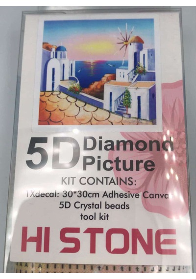 30x30 Santorini Esintisi 5d Diamond Painting Dıy Tablo