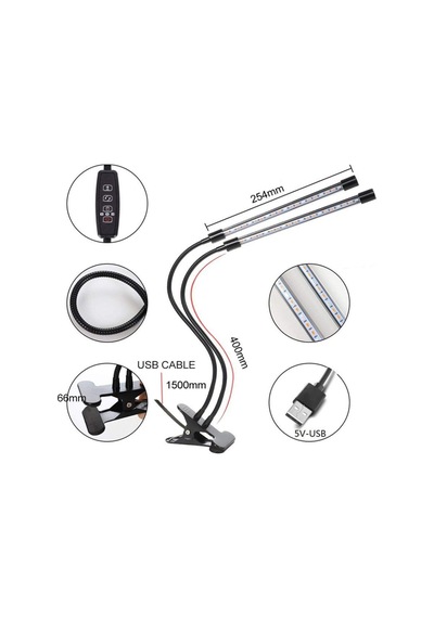 Tam Spektrum Fito Led Işık Bitki Büyütme 5V Usb 60W Lamba Zaman V