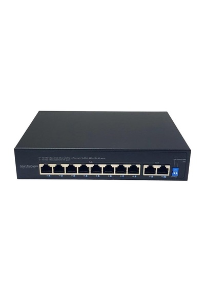 Herz 8 Port Poe Switch + 2 Port Uplink Gigabit
