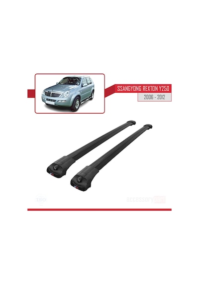 Ssangyong Rexton Y250 2006-2012 Arası İle Uyumlu Ace-1 Ara Atkı Tavan Barı Siyah
