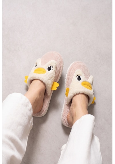 Kadın Penguen Figürlü Peluş Ev Terliği Açık Burun Arkası Açık Yumuşak Tabanlı Kışlık Çeyizlik Panduf Pembe Kadın Penguen Figürlü Peluş Ev Terliği Açık Burun Arkası Açık Yumuşak Tabanlı Kışlık Çeyizlik Panduf Pembe