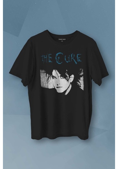 The Cure Robert Smith Vintage Kısa Kollu Baskılı Siyah T-shirt Unisex Tişört 001