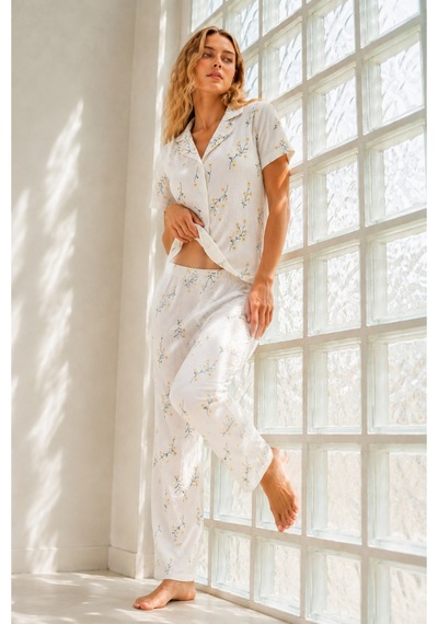 Norcia Sports Kadın Genç Loose İpliği Boyalı Çok Renkli Pijama Takımı Çok Renkli - 929322729 Çok Renkli - 929322729 Çok Renkli
